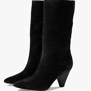 Veronica Beard - Blondie Slouchy Black Suede Mid Boots